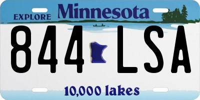 MN license plate 844LSA
