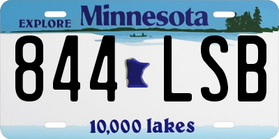 MN license plate 844LSB