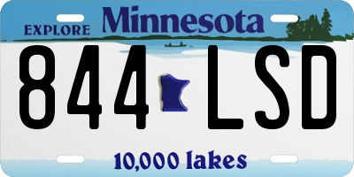 MN license plate 844LSD