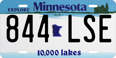 MN license plate 844LSE