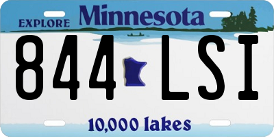 MN license plate 844LSI