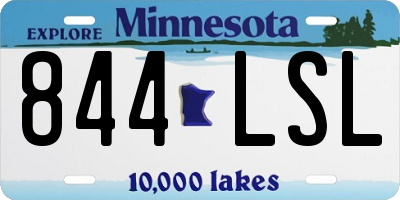 MN license plate 844LSL