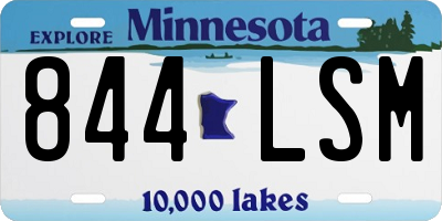 MN license plate 844LSM
