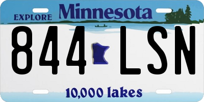MN license plate 844LSN