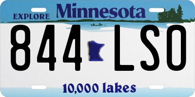 MN license plate 844LSO