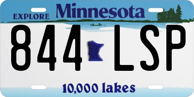 MN license plate 844LSP