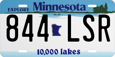 MN license plate 844LSR