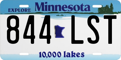MN license plate 844LST