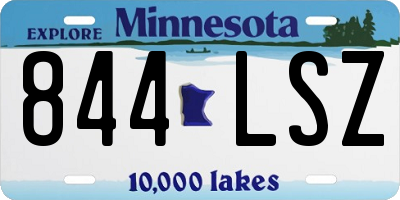 MN license plate 844LSZ