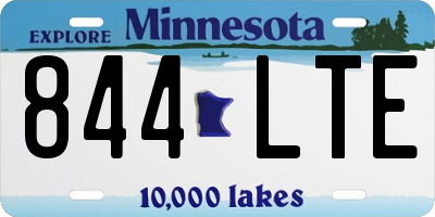 MN license plate 844LTE