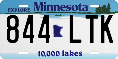 MN license plate 844LTK