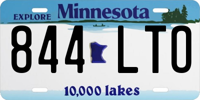 MN license plate 844LTO