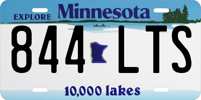 MN license plate 844LTS