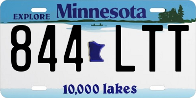 MN license plate 844LTT