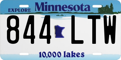 MN license plate 844LTW