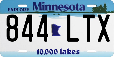 MN license plate 844LTX