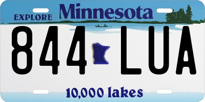 MN license plate 844LUA