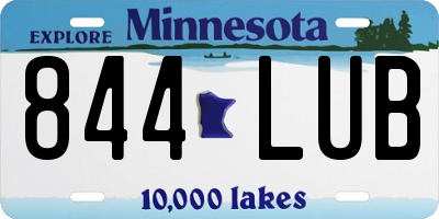 MN license plate 844LUB