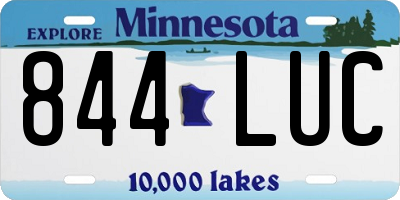 MN license plate 844LUC