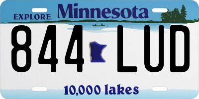 MN license plate 844LUD