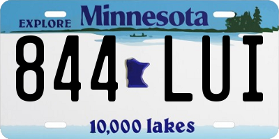 MN license plate 844LUI