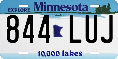 MN license plate 844LUJ