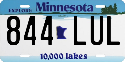 MN license plate 844LUL