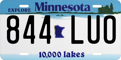 MN license plate 844LUO