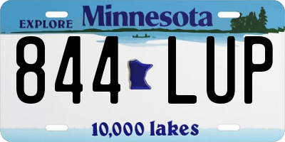 MN license plate 844LUP