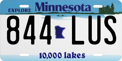 MN license plate 844LUS