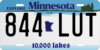MN license plate 844LUT