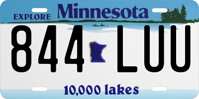 MN license plate 844LUU