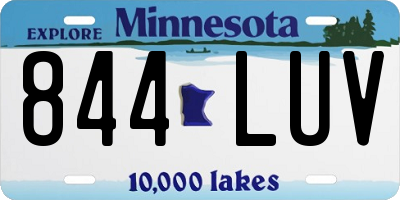 MN license plate 844LUV