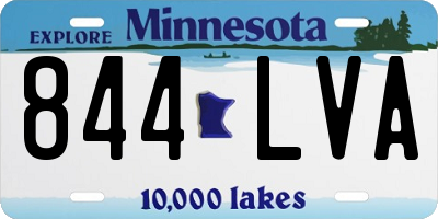 MN license plate 844LVA