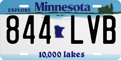 MN license plate 844LVB