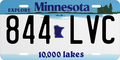 MN license plate 844LVC