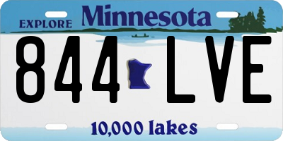 MN license plate 844LVE