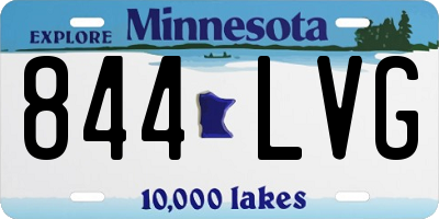 MN license plate 844LVG