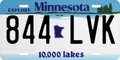 MN license plate 844LVK
