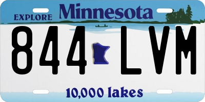 MN license plate 844LVM