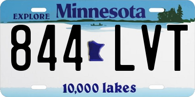 MN license plate 844LVT