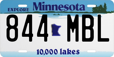 MN license plate 844MBL