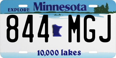 MN license plate 844MGJ