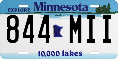 MN license plate 844MII