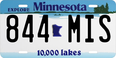 MN license plate 844MIS