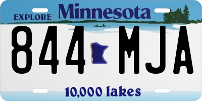MN license plate 844MJA