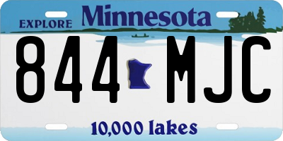 MN license plate 844MJC
