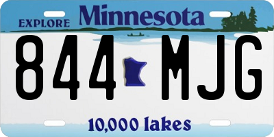 MN license plate 844MJG