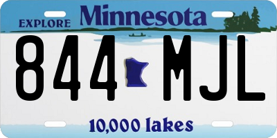 MN license plate 844MJL