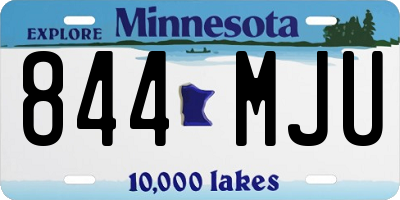 MN license plate 844MJU